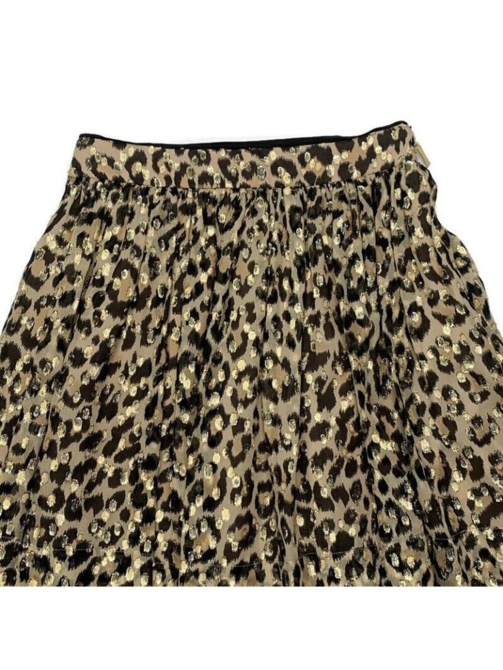 Kate Spade Womens Size 00 Leopard Print Mini Skirt Animal Print Flare - Picture 6 of 8